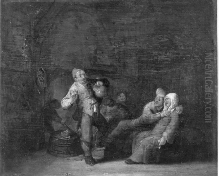 Die Schenke Oil Painting by Adriaen van Ostade