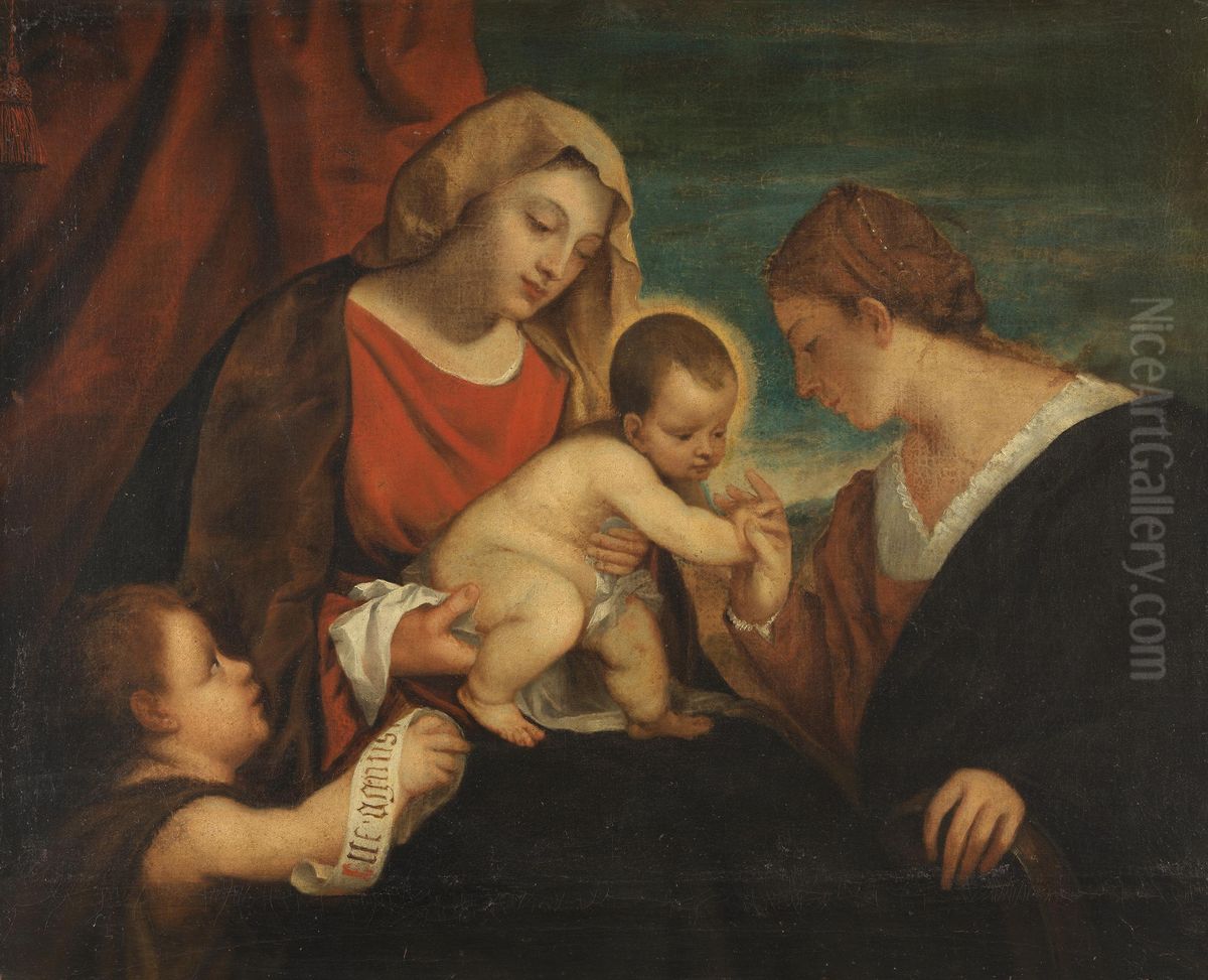 The Mystic Marriage of Saint Catherine Oil Painting by Titian