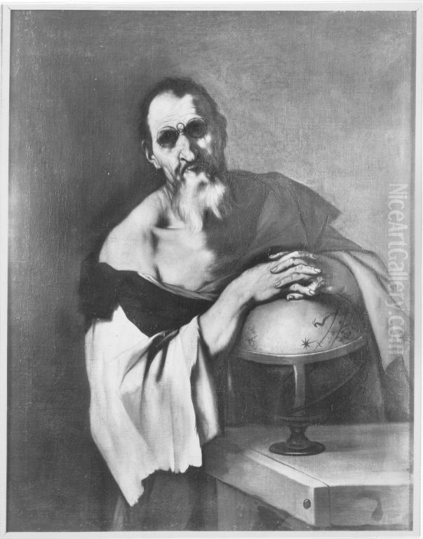 Ein graubartiger Gelehrter Oil Painting by Luca Giordano