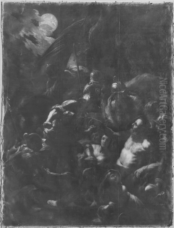 Gefangennahme Simsons (?) Oil Painting by Antonio Zanchi