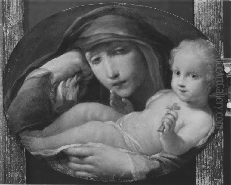 Maria mit Kind Oil Painting by Giuseppe Maria Crespi