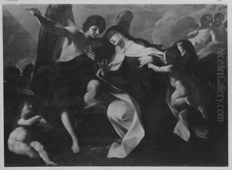 Stigmatisation der hl. Theresa Oil Painting by Felice Torelli