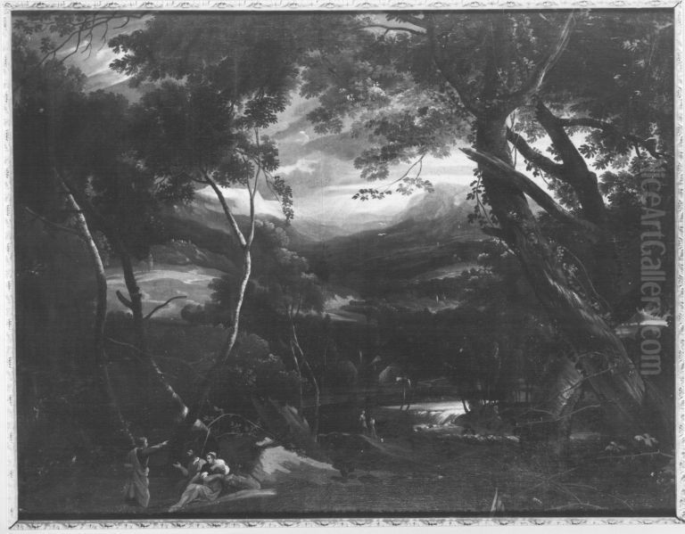 Waldlandschaft Oil Painting by Franz Joachim Beich