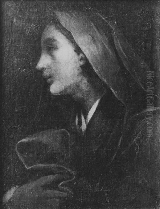 Weiblicher Kopf Oil Painting by Carlo Cignani