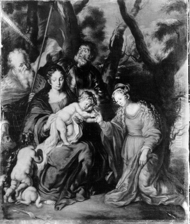 Die mystische Vermahlung der hl. Katharina Oil Painting by Joachim von, I Sandrart