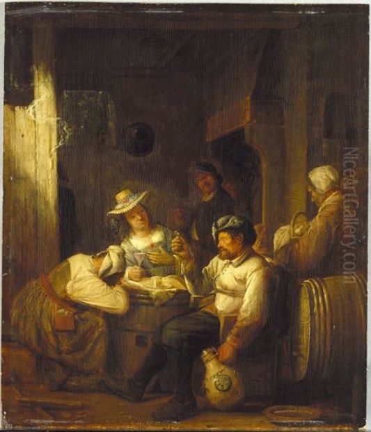 Country tavern Oil Painting by Joos van Craesbeeck