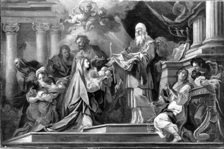 Darstellung im Tempel Oil Painting by Carlo Maratta or Maratti