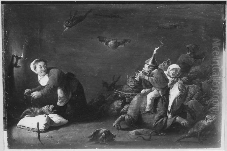 Hexenspuk Oil Painting by David Teniers the Younger