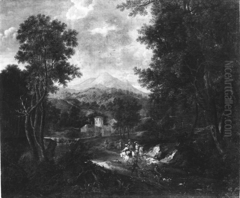 Ideallandschaft Oil Painting by Christoph Ludwig Agricola