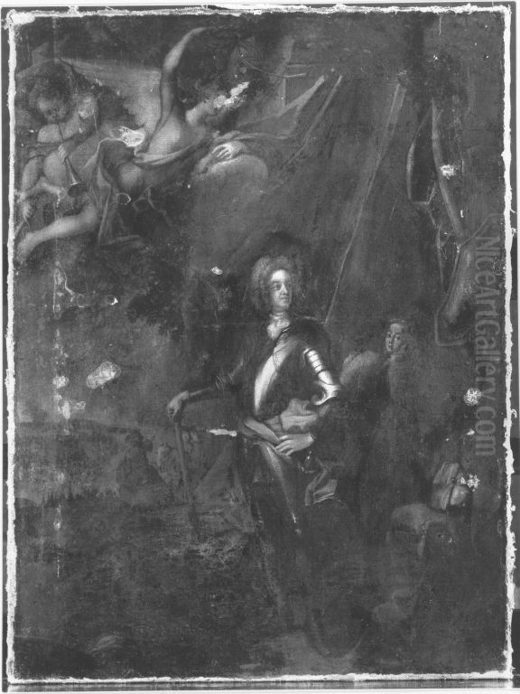 Max Emanuel in der Schlacht bei Harsan Oil Painting by Joseph Vivien