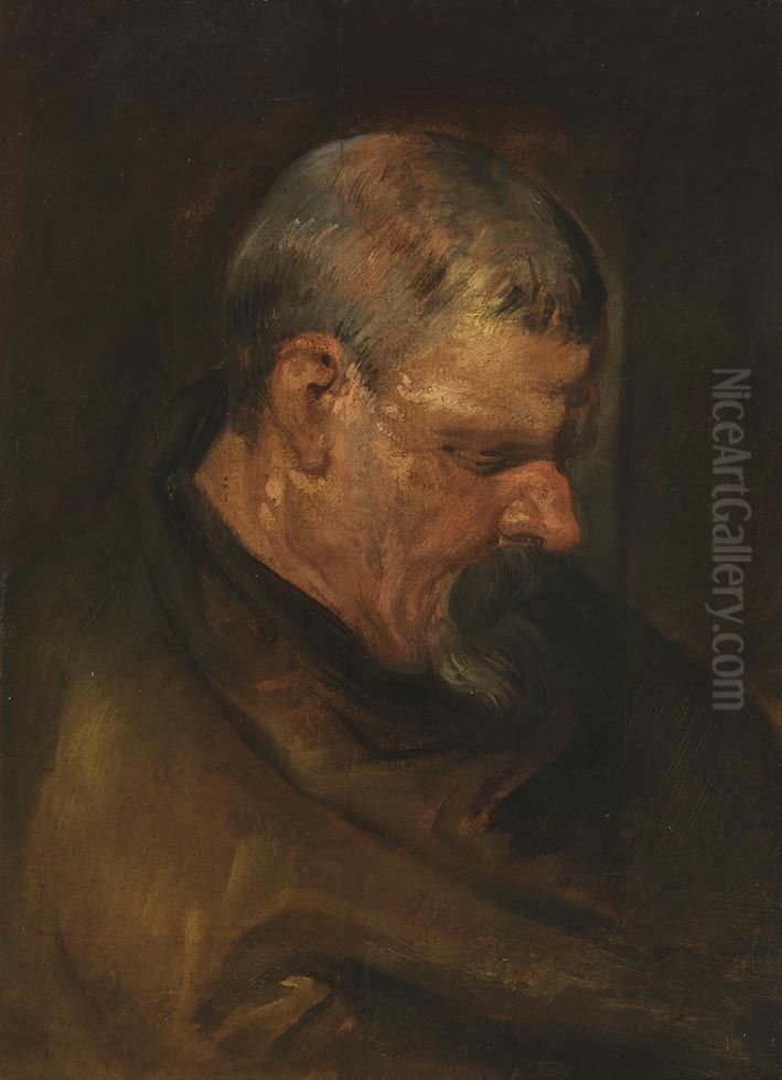 Studienkopf Oil Painting by Sir Anthony Van Dyck