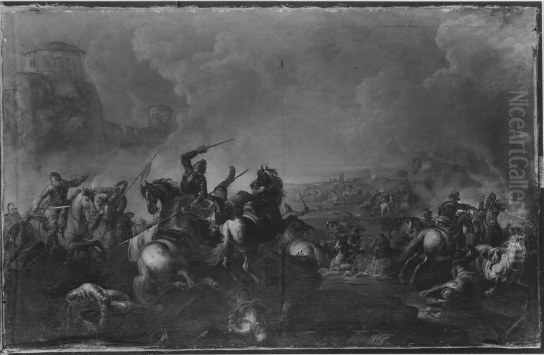 Reitergefecht Oil Painting by Jacques Courtois