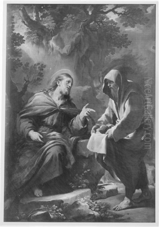 Versuchung Christi in der Wuste Oil Painting by Luca Giordano