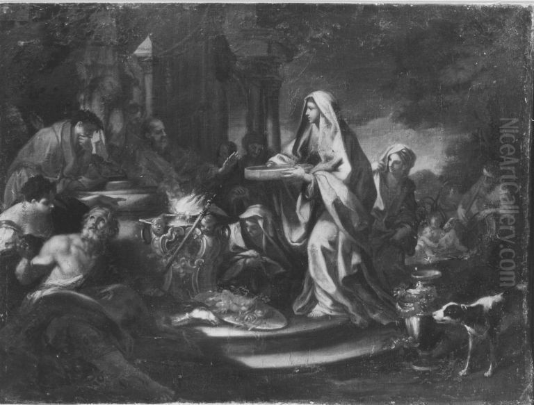 Vestalinnenopfer Oil Painting by Sebastiano Conca