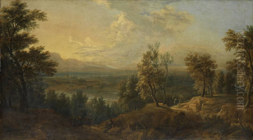 Abendlandschaft Oil Painting by Franz Joachim Beich