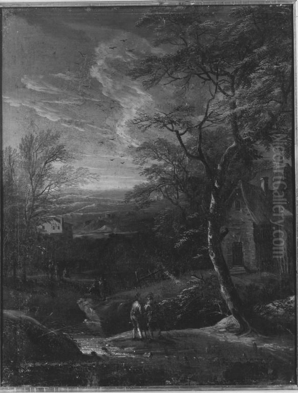 Abendlandschaft Oil Painting by Franz Joachim Beich