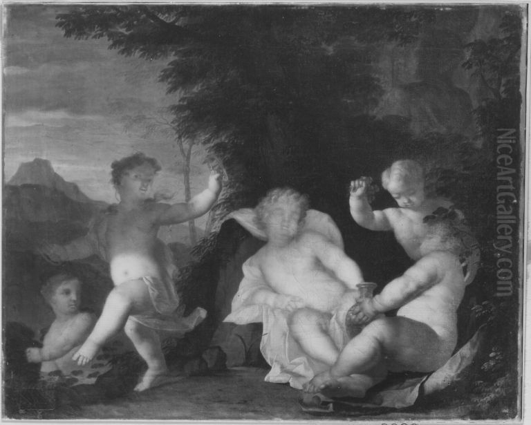 Der Herbst Oil Painting by Mattheus Terwesten