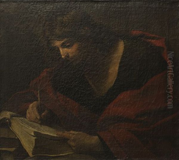 Apostel Johannes Oil Painting by Simone Cantarini (Pesarese)