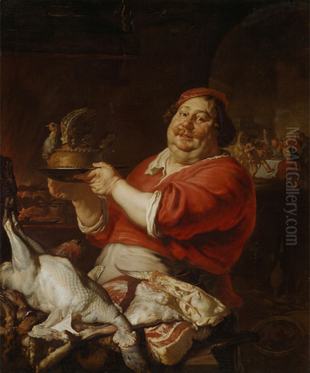 Aus der Serie der Monatsbilder: Februar Oil Painting by Joachim von, I Sandrart