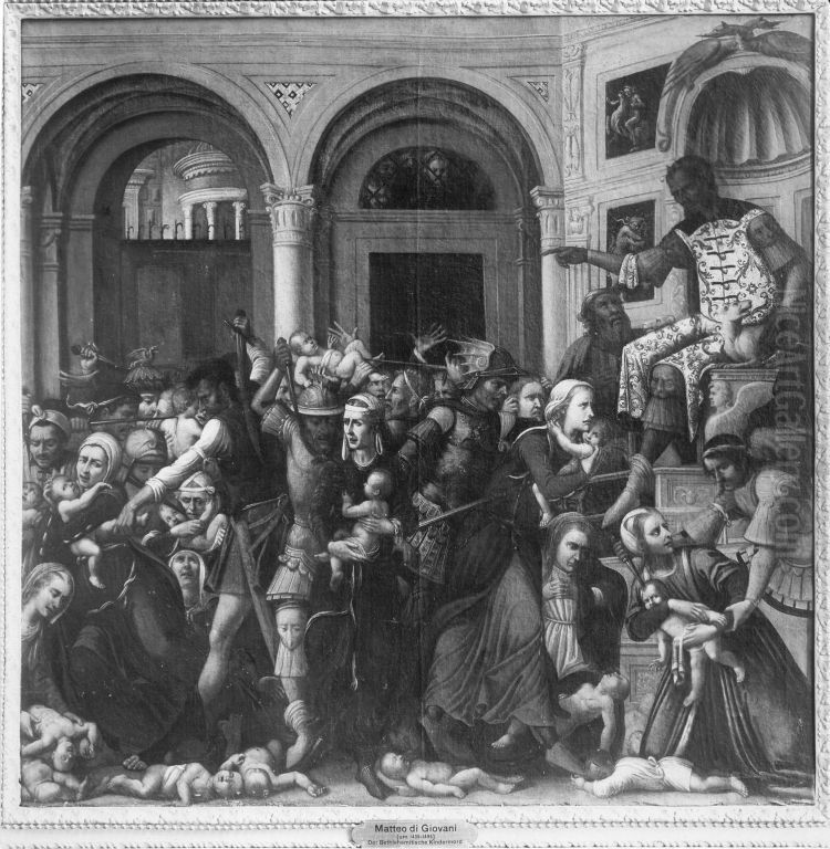 Bethlehemitischer Kindermord Oil Painting by Matteo Di Giovanni