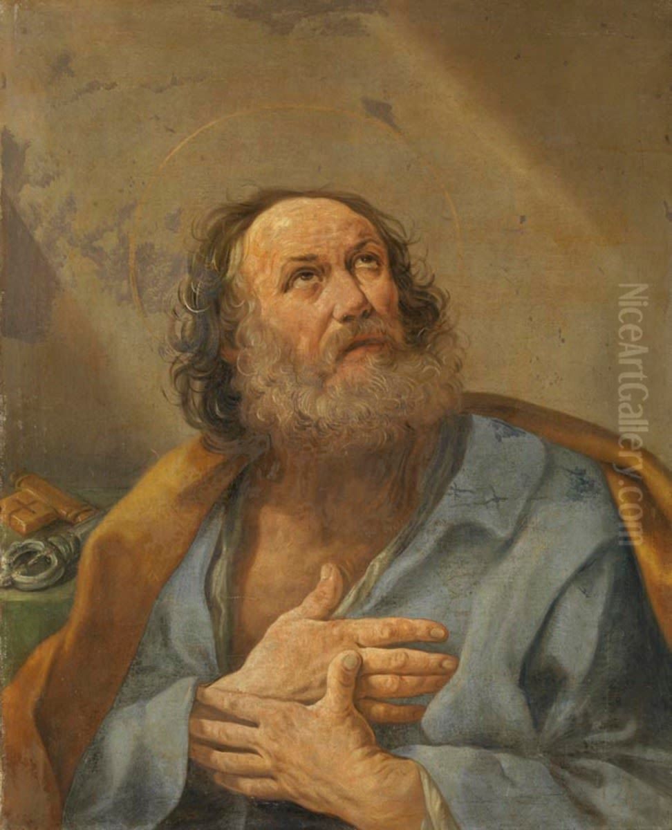 Der reuige Petrus Oil Painting by Guido Reni