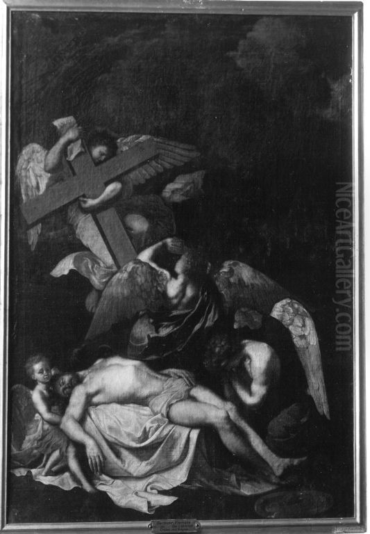 Die Beweinung Christi Oil Painting by Bertholet Flemalle