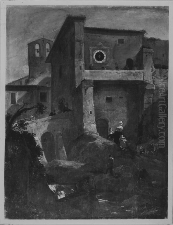 Gebirgskloster Oil Painting by Thomas Wijck