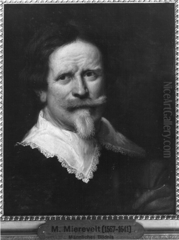 Bildnis eines Mannes Oil Painting by Michiel Jansz. van Mierevelt