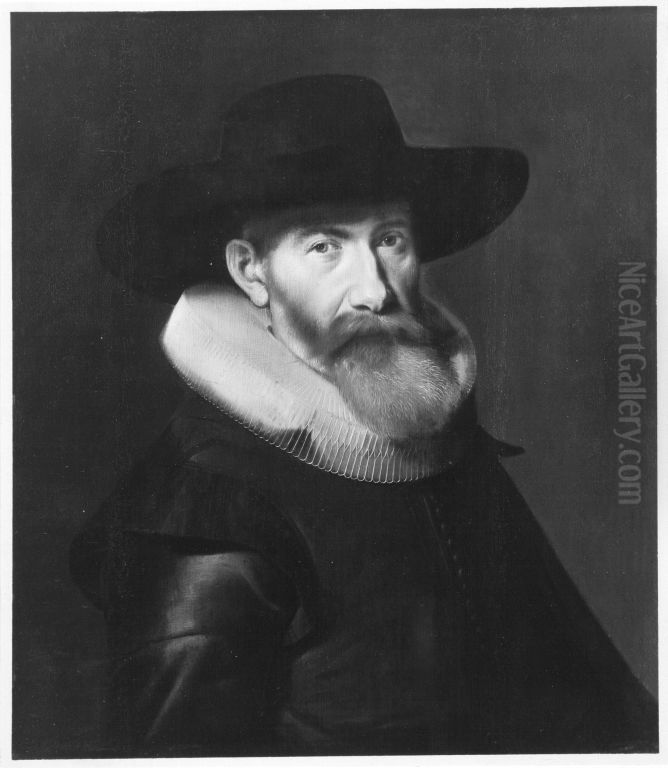 Bildnis eines Mannes Oil Painting by Michiel Jansz. van Mierevelt