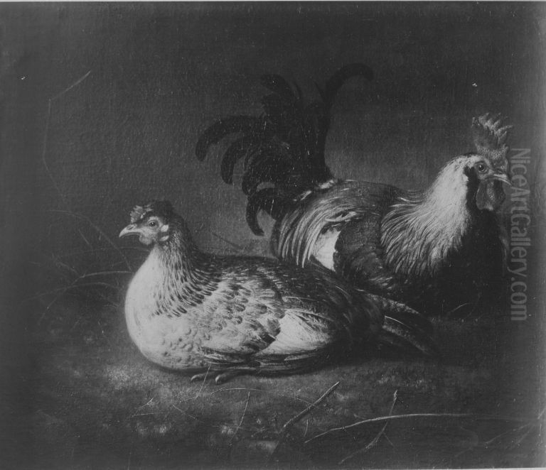 Hahn und Henne Oil Painting by Aelbert Cuyp