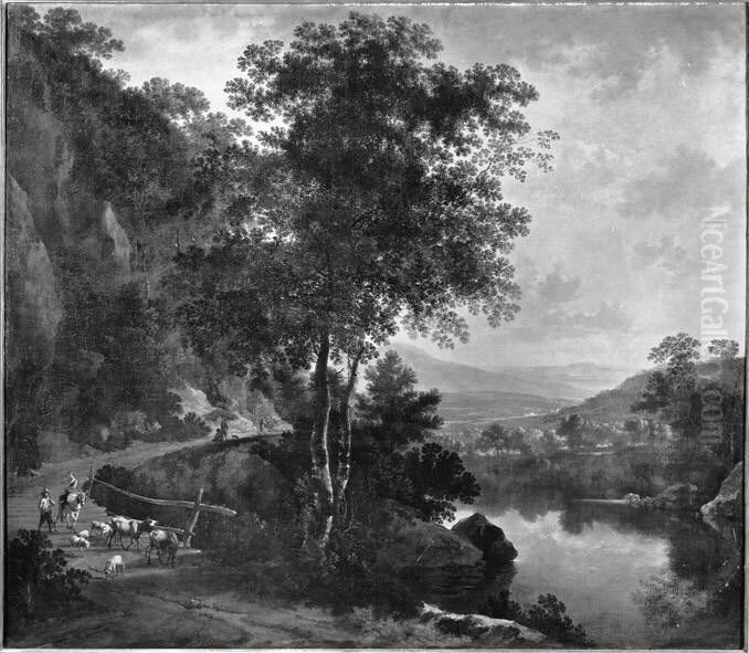 Landschaft Oil Painting by Jan Hackaert