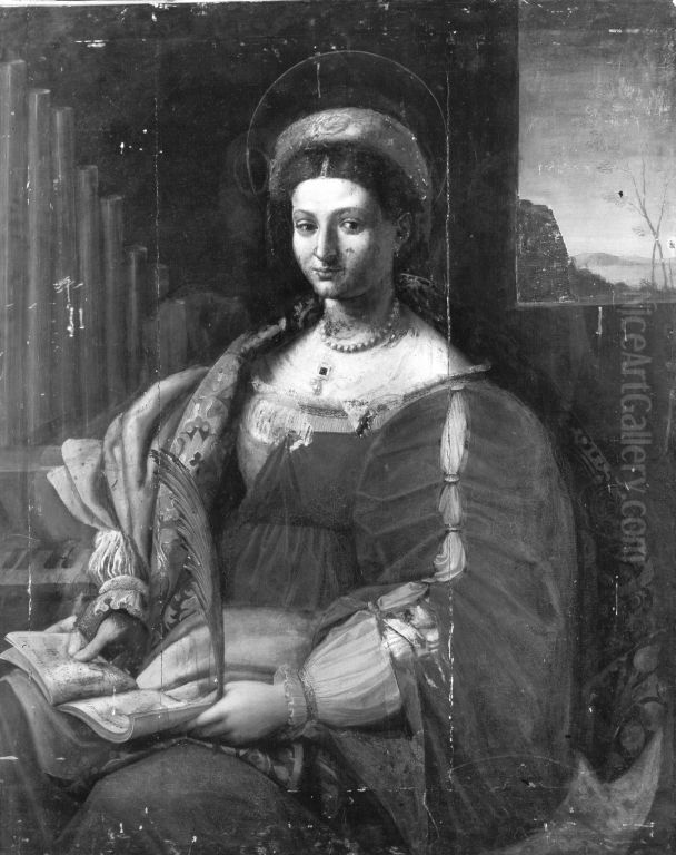 Hl. Cacilie Oil Painting by Leonardo Da Vinci