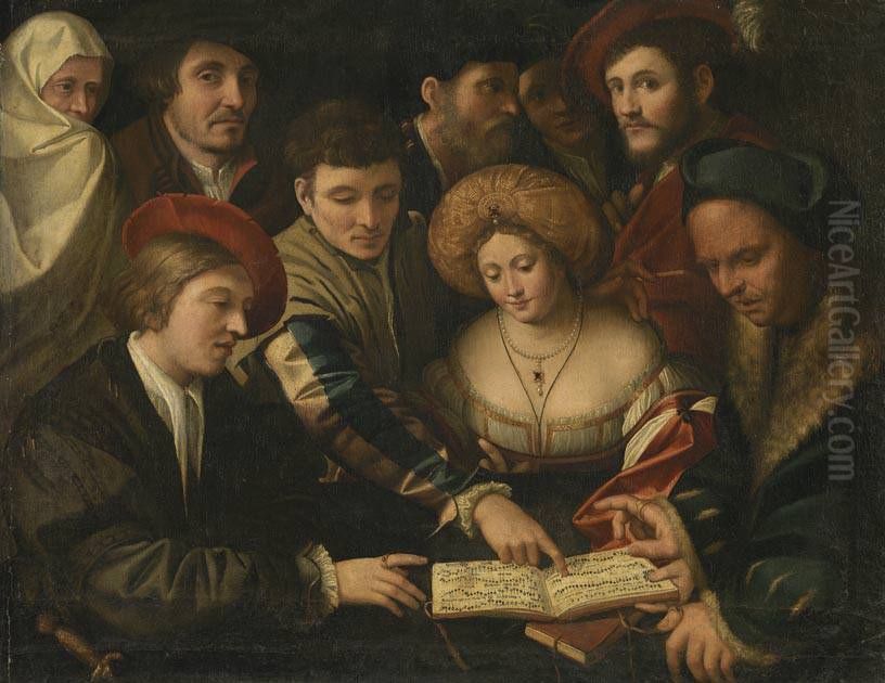 Musikalische Unterhaltung Oil Painting by Sebastiano Florigerio