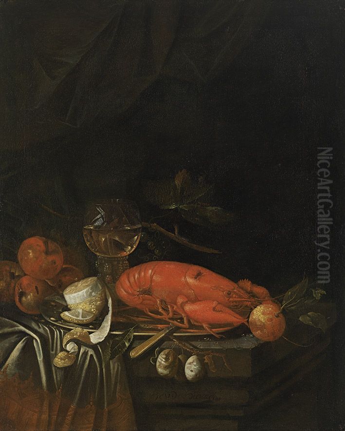 Stillleben mit Krebs Oil Painting by Jan Davidsz. De Heem