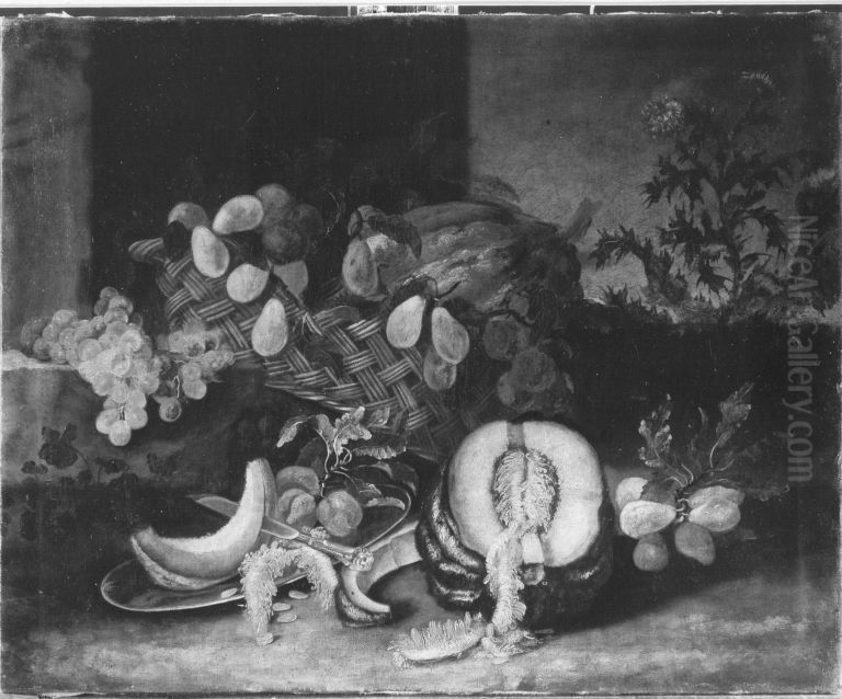Obst- und Gemusestillleben Oil Painting by Maximilian Pfeiler