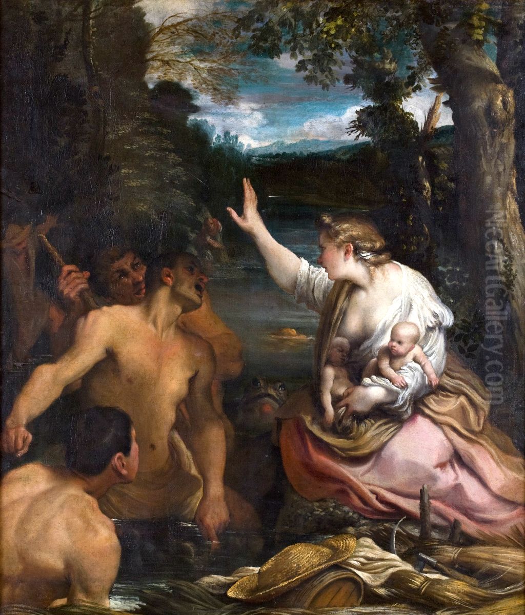 Latona Oil Painting by Annibale Carracci