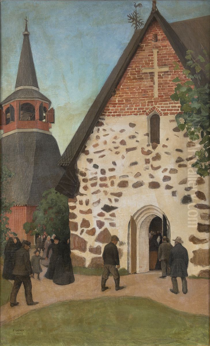 Going to church. Oil Painting by Pekka Halonen
