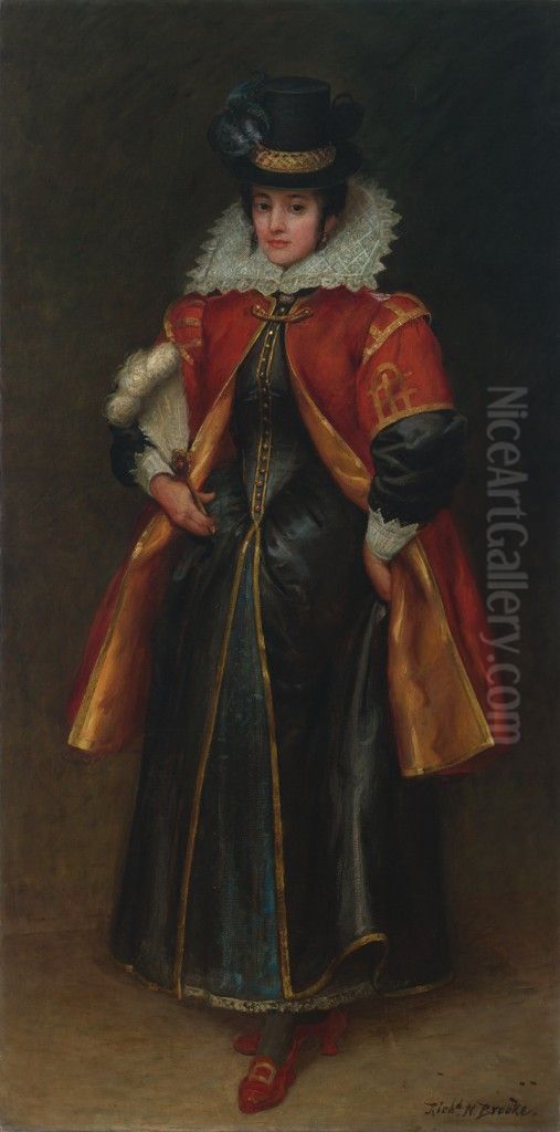 Pocahontas Oil Painting by Richard Norris Brooke