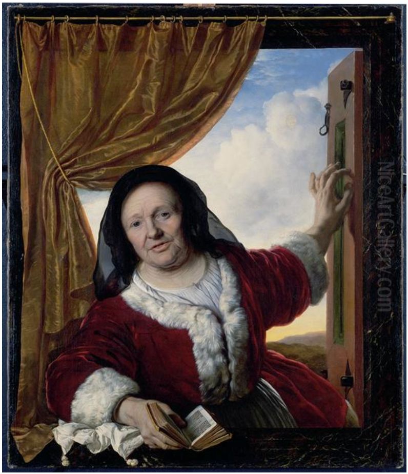 Old lady at the window Oil Painting by Bartholomeus Van Der Helst