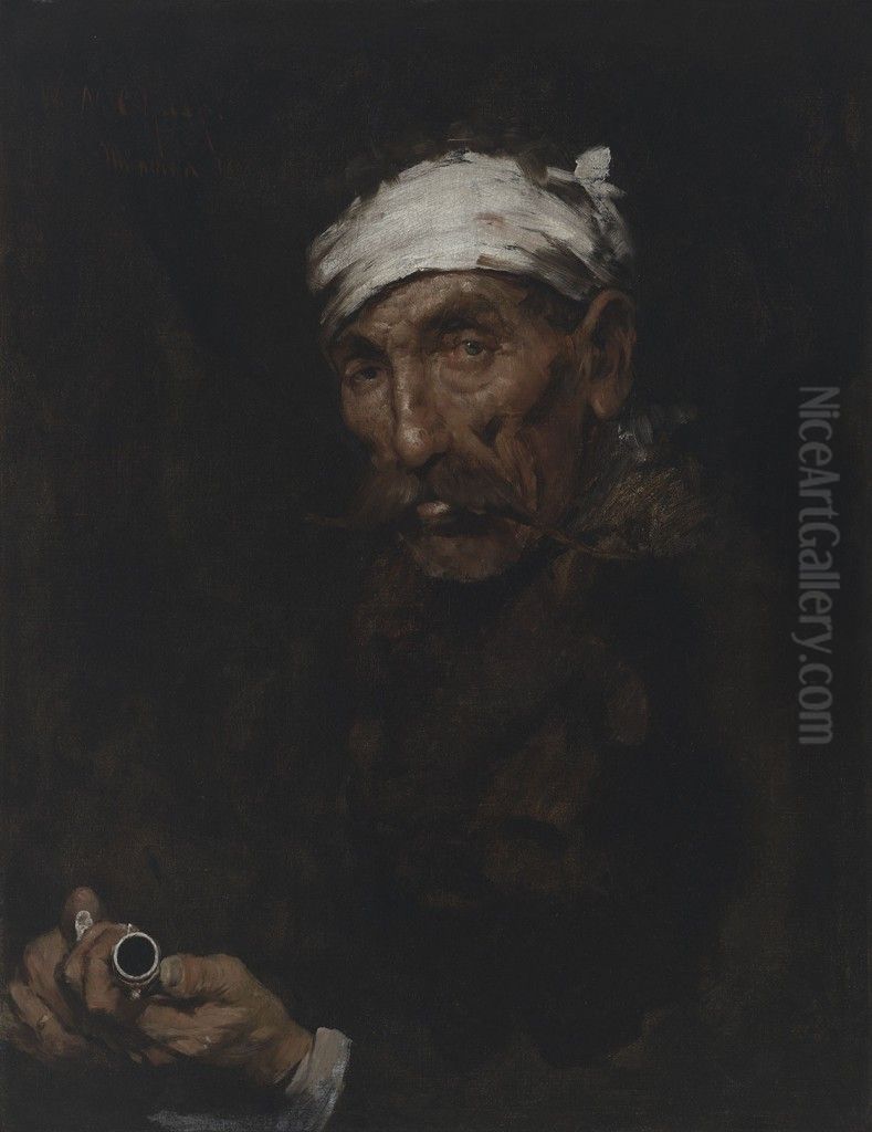 he Wounded Poacher (The Veteran) Oil Painting by William Merritt Chase