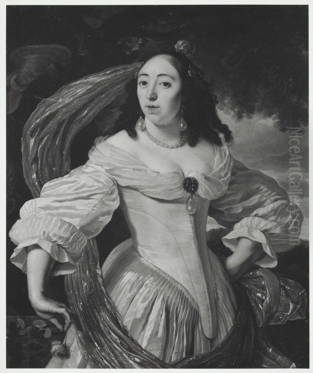 Portrait of (possibly) Elisabeth, sister of Samuel de Marez Oil Painting by Bartholomeus Van Der Helst