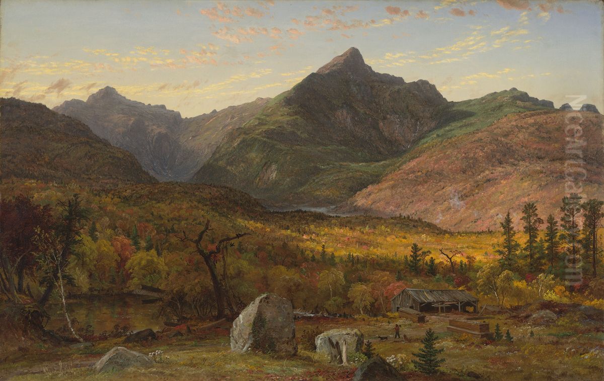 Mt. Jefferson, Pinkham Notch, White Mountains Oil Painting by Jasper Francis Cropsey