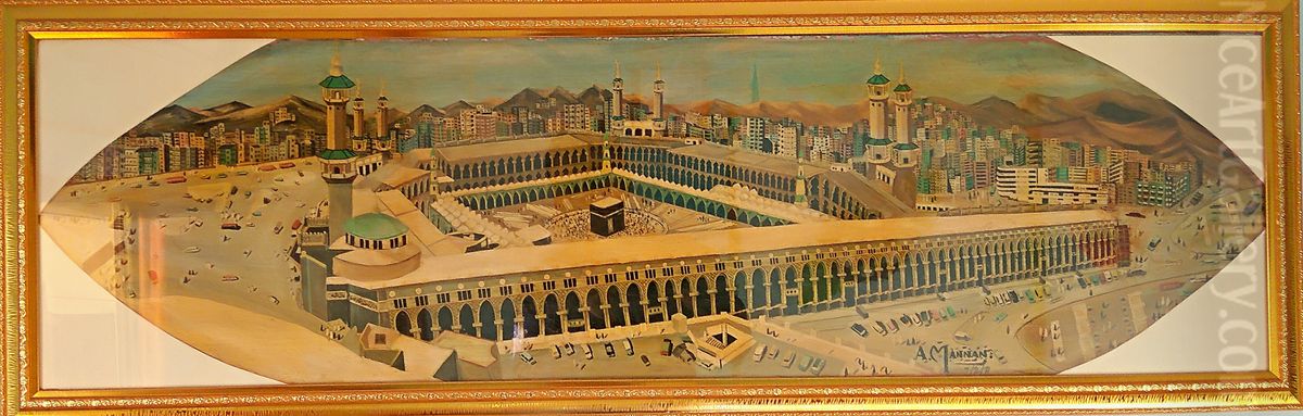 Masjid al-Haram in 20th century Oil Painting by unknown