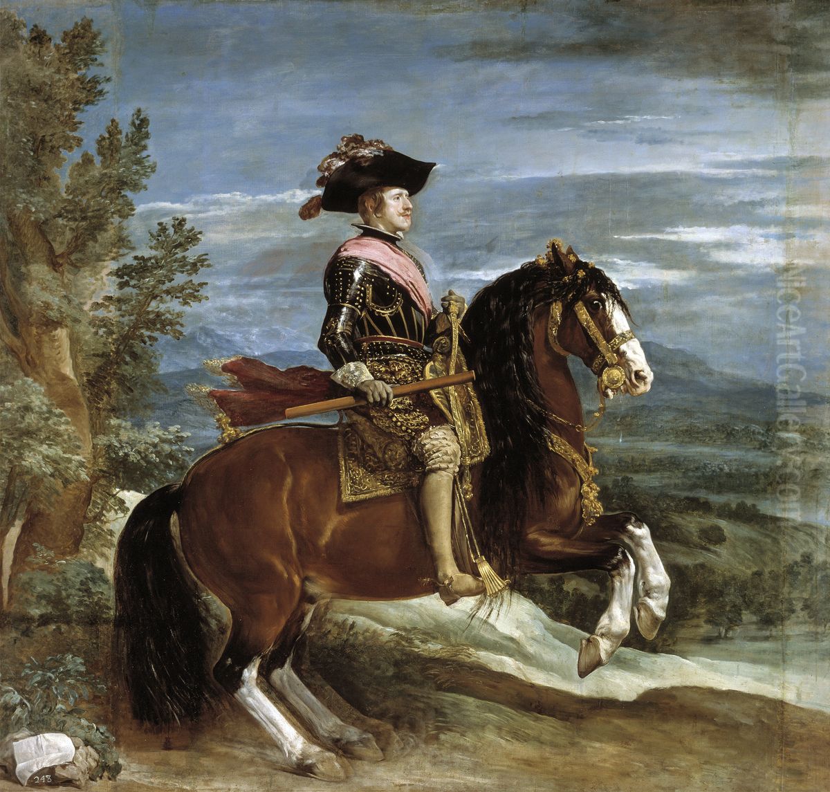 Equestrian portrait of Philip IV Oil Painting by Diego Rodriguez de Silva y Velazquez