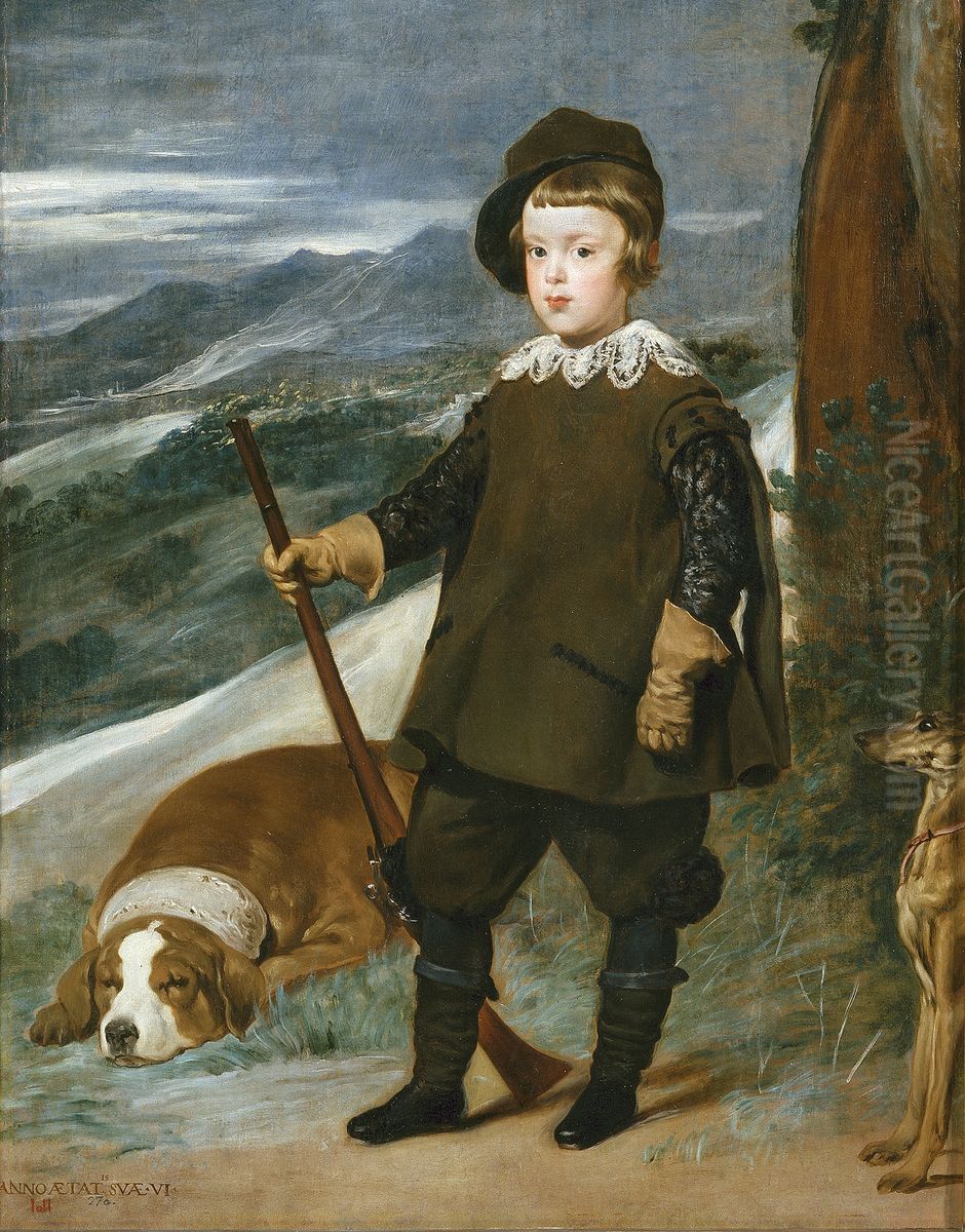 Prince Balthasar Charles as a Hunter Oil Painting by Diego Rodriguez de Silva y Velazquez