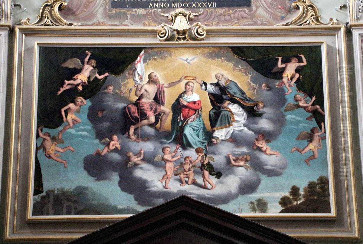 incoronazione della vergine Oil Painting by Giovanni Battista Moroni