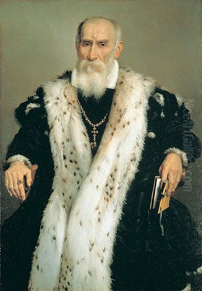 Ritratto di un nobile Albani Oil Painting by Giovanni Battista Moroni