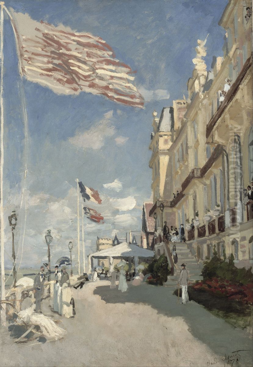 Hotel des roches noires. Trouville Oil Painting by Claude Oscar Monet