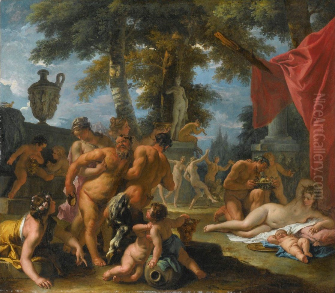 The Feast of Silenus Oil Painting by Sebastiano Ricci