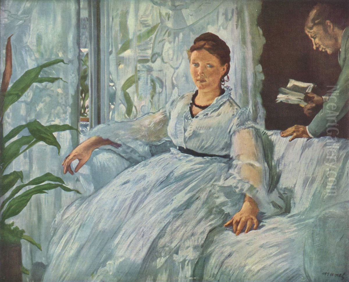 The Reading Oil Painting by Edouard Manet